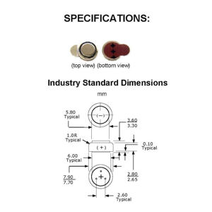 แบตเตอรี่เครื่องช่วยฟังแบบเซลล์กระดุม ซิงค์แอร์ ปราศจากสารปรอท 1.45V รุ่น A312 PR41 A675 ของจีน 312 - Product Image 6