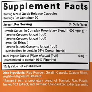 Oem ODM NGHỆ CURCUMIN viên nang NGHỆ CURCUMIN bổ sung với Hạt tiêu đen để hấp thụ tối đa, hỗ trợ chung thuần chay - Product Image 2