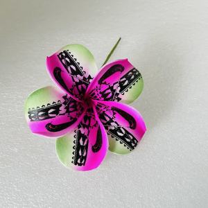 波利尼西亚单茎泡沫花发夹波利尼西亚部落印花鸡蛋花鸡蛋花蒂雅芙蓉耳饰 - Product Image 5