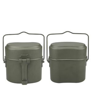 DFM1104 - Juego de 3 piezas de aluminio para exteriores: lonchera, tapa, plato y olla, ideal para trabajo y combate. - Product Image 3