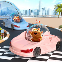 Hamster Sportwagen Spielzeugauto Goldener Bär Laufkugel Extra Großes Hamster-Laufrad Kleintier-Laufrad Laufauto