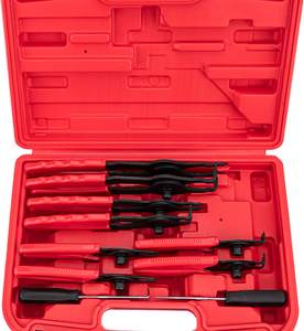 Ensemble de pinces à anneaux de retenue 11 pièces, pinces à circlips mécaniques, outil automobile, pinces internes et externes pour coffre de voiture, <span class=keywords><strong>moto</strong></span> - Product Image 6