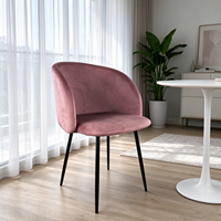 Chaise de salle à manger simple en velours, style européen moderne, écologique, avec pieds en métal, pour la maison, le bar, le bureau, le restaurant, la salle de sport, l'école, la salle à manger