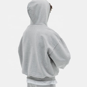 เสื้อฮู้ดแฟชั่นสำหรับผู้ชายแบบสวมหัวมีฮู้ดทรงโอเวอร์ไซส์แบบเรียบเหมาะสำหรับฤดูใบไม้ผลิ - Product Image 4