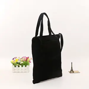 wholesale high quality 100% recycled Custom Printing Eco Organic heavy duty canvas tote bag zip DIY WASHING NOTICE