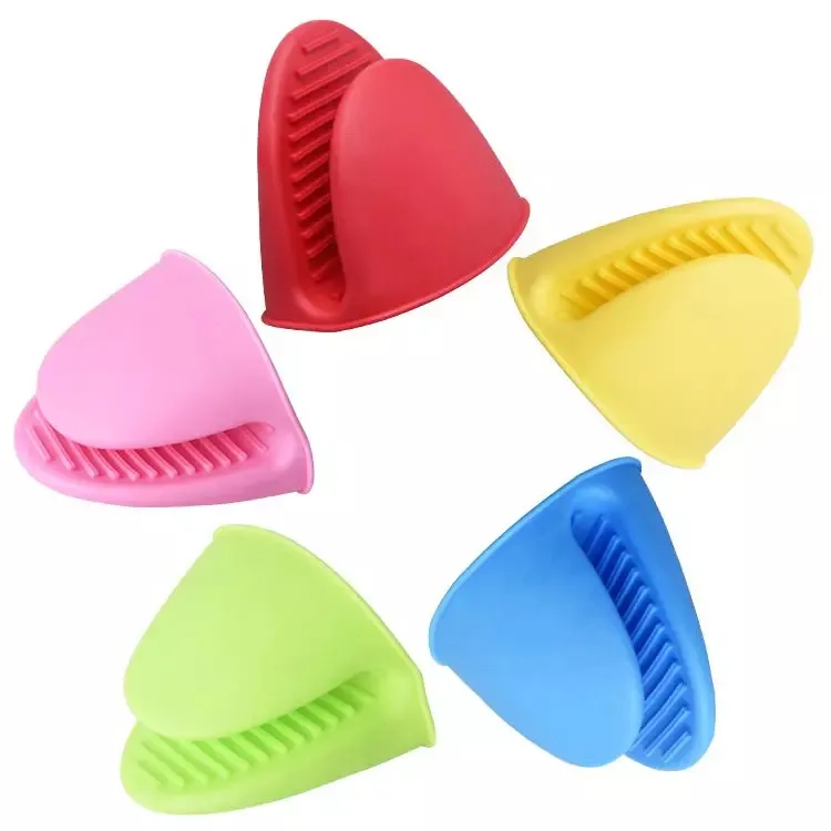 Wholesale Silicone Cooking Pinch Grips Oven Mitts, Finger Protector Pot Holder for Kitchen Baking BBQ Heat Resistant Handguard