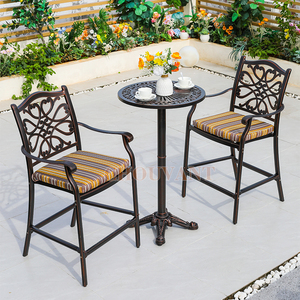 Tables de <span class=keywords><strong>bar</strong></span> décontractées en métal au design moderne et durables en aluminium pour salle à manger, maison, parc, patio, jardin, tabourets de comptoir de <span class=keywords><strong>bar</strong></span> d'hôtel - Product Image 3