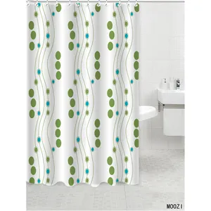 Popular e barato 72*72 cm tecido de poliéster cortina de chuveiro do banheiro