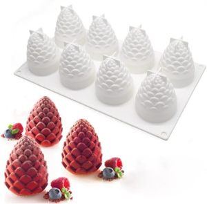 Moule à gâteau en silicone en forme de pomme de pin, moule à pâtisserie française, moule à dessert mousse, outil de cuisson réutilisable à démoulage facile - Product Image 1