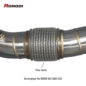 ท่อดาวน์ไปป์สแตนเลส 304 สำหรับ BMW M3 G80 M4 G82 S58 3.0T ปี 2021-2025 แบบขัดเงา พร้อมแคท 200 เซลล์ - Product Image 5