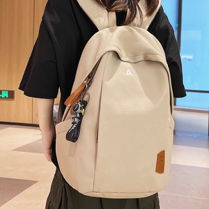 Cross-border Large Capacity Business <strong>Backpack</strong> for Men <strong>Women</strong> <strong>Work</strong> Korean-style Travel Polyester Air Cushion Strap Solid - Product Image 5