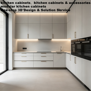 Juego de Muebles de Cocina Modernos de Lujo para Sala de Estar, Ecológicos, de Madera Contrachapada, con Cierre Suave y sin Manijas - Product Image 2