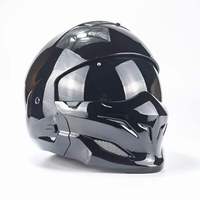 Casque de moto ZoomLon 2025 en gros d'usine, noir samouraï brillant, certifié DOT, ABS, système multi-ventilation