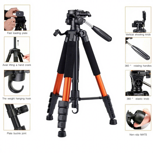 Trépied photo/vidéo Zomei Q 188 robuste de 188 cm pour appareil photo reflex numérique et téléphone avec support de téléphone intégré - Product Image 1