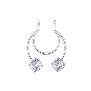 Anneau de nez en acier inoxydable plaqué or multicolore, anneau de <span class=keywords><strong>septum</strong></span>, boucles d'oreilles non-percées pour tragus, bijoux de corps pour mariage - Product Image 4