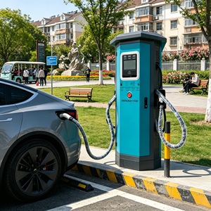 Caricatore EV rapido DC da 60kW, Doppia presa CCS1/CCS2/GBT, Stazione di ricarica EV a pavimento OCPP 1.6 per uso commerciale pubblico - Product Image 5