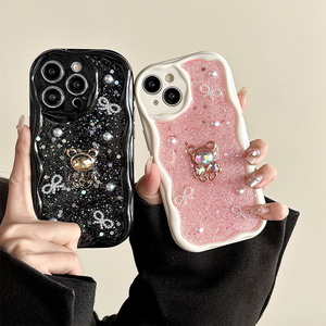 Funda <span class=keywords><strong>para</strong></span> Teléfono con Lazo de Lentejuelas, Brillantina y Pedrería <span class=keywords><strong>para</strong></span> <span class=keywords><strong>iPhone</strong></span> 17 Pro Max 15 <span class=keywords><strong>Plus</strong></span> 14 13 12 11 16 - Product Image 1