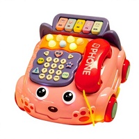 Teléfono de Juguete Educativo para Bebés de 0 a 3 Años, de Plástico, con Pilas, Simulación de Teléfono Fijo, Juego de Golpear la Rata, Máquina de Lectura de Cuentos