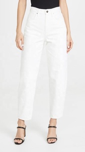 Jeans en coton blanc pour femme, nouvelle marque, <span class=keywords><strong>pantalon</strong></span> taille haute, printemps - Product Image 2