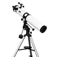 Télescope astronomique professionnel pour adultes débutants, ouverture de 114 mm, longueur focale de 900 mm, lunette de recherche 6x30, Barlow 2x pour