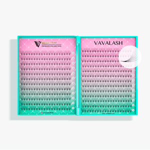 Cils en éventail pré-faits volumineux en cheveux synthétiques faits à la main, 0,05 0,07 mm, 12 rangées, 6D 8D 10D 20D, boucles CC/DD, noir naturel, <span class=keywords><strong>VAVALASH</strong></span> - Product Image 6