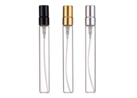 Flacon en verre cylindrique transparent de 2 ml, 3 ml, 5 ml, 10 ml, flacon pulvérisateur de parfum, haut de gamme, personnalisé, portable