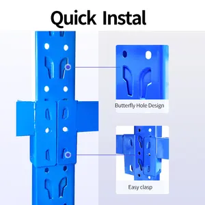 Rak gudang industri, tugas berat bolless dapat disesuaikan toko gudang rumah garasi bingkai logam 5 lapisan lapisan rak penyimpanan