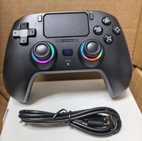Manette de jeu sans fil pour PS5 avec éclairage RGB, gyroscope 6 axes, moteur de vibration, fonction Turbo, macro programmable et déclencheur Hall