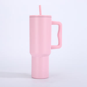 모험 담금질 신규 출시 이중 벽 스테인리스 스틸 진공 절연 40 온스 텀블러 핸들 밀짚 BPA 무료 누출 방지 - Product Image 4