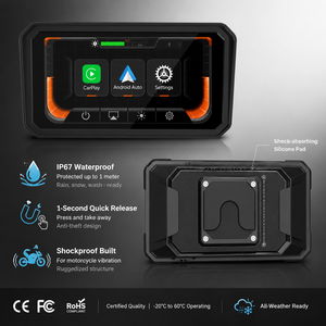จอแสดงผลดิจิตอล Bestsonic ขนาด 6.25 นิ้ว สำหรับมอเตอร์ไซค์ รองรับ CarPlay ช่วยเพิ่มความปลอดภัยในการขับขี่ <span class=keywords><strong>ใช้</strong></span>งานได้กับมอเตอร์ไซค์ส่วนใหญ่ เครื่องนำทางแบบพกพาสำหรับมอเตอร์ไซค์ - Product Image 3