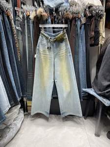 Nuevos pantalones vaqueros <span class=keywords><strong>de</strong></span> mujer estilo INS <span class=keywords><strong>de</strong></span> pierna recta, <span class=keywords><strong>de</strong></span> talle alto, <span class=keywords><strong>de</strong></span> pierna ancha, talla grande, transpirables, <span class=keywords><strong>de</strong></span> secado rápido y resistentes al desgaste para el <span class=keywords><strong>trabajo</strong></span>. - Product Image 3