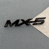 Emblème 3D noir brillant Mazda MX-5 en plastique ABS, autocollant de remplacement pour coffre arrière de voiture NC/ND/NA/NB, haute qualité, facile à poser