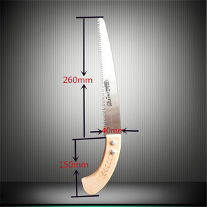 Sierra de mano de 270 mm con hoja de acero de 61 dientes para cortar madera, uso en jardín - Product Image 2