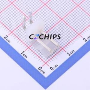 HC-3.96-2A2W-G Wire-to-Board Pin Header Bent Lead Through Hole,P=3.96mm Connector 1x2P 3.96mm Right Angle Insert CH - Product Image 1