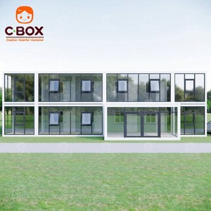 Cbox Wholesale Prefab Office Buildings Modular 2-Story Hotel Sandwich Panel Apartment Flat Pack Container House - Product Image 3