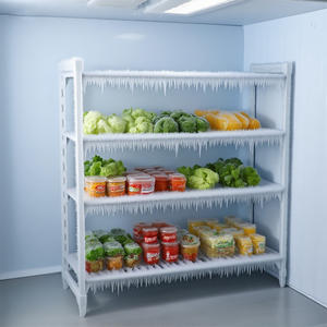 ชั้นวางของเหล็กรีดเย็น5ชั้นพร้อมฉากกั้นพลาสติกสำหรับห้องเย็นและคลังสินค้าพลาสติก - Product Image 1