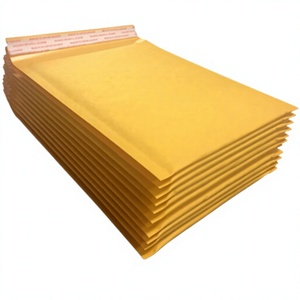 Enveloppe en papier kraft à bulles jaunes personnalisée, auto-adhésive, imperméable, pochette de courrier pour emballage express - Product Image 4