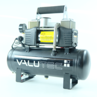 Pompe à pneu portable avec réservoir d'air Gonfleur de pneu en métal DC 12 volts Compresseur d'air de voiture pour camion