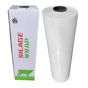 Film d'emballage pour balles de foin de 500 mm x 1800 m, 25 microns, couleur blanche, stabilisé aux UV, film étirable agricole pour ensilage, pour ensileuses, fourrage animal - Product Image 1