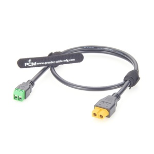 XT60 vrouwelijke naar 2-pins klemmenblokkabel 18AWG hoogstroom voedingskabel voor energieopslag, robotica en industriële systemen - Product Image 4