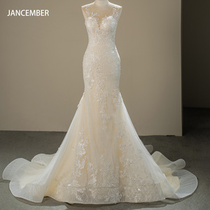 Luxury Tulle Mermaid <b>Wedding</b> <b>Dresses</b> With <b>Court</b> Train Sfy191 - Product Image 1