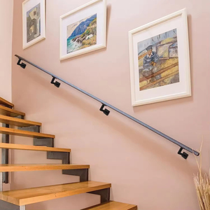 Staffe per corrimano in metallo resistente in acciaio per ringhiera delle scale e scaffale a muro per scaffali e scaffali per scale - Product Image 2