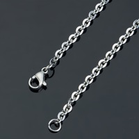 Collar de Cadena Plana de Acero Inoxidable 316L con Cruz, Chapado en Oro de 18K, Cadena Delgada Soldada de Múltiples Especificaciones