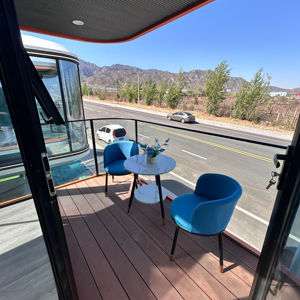 Çin şeffaf prefabrik kapsül konteyner ev ticari otel mobil uzay kapsül kabin - Product Image 5