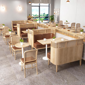 Xy tốt nhất Phật Sơn ánh sáng sang trọng thương mại Nhà Hàng bằng gỗ Đồ nội thất với bàn mây và ghế cho nhà hàng - Product Image 2