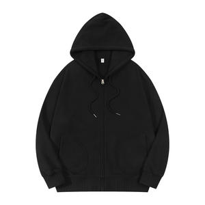 Sweat à capuche zippé en molleton surdimensionné pour homme 350 g/m² Streetwear décontracté Sweat vierge personnalisable pour la saison d'automne - Product Image 4