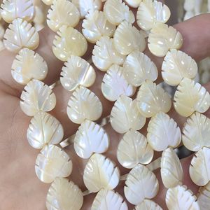 Wholesales נחמד כוכב צורת מעטפת חרוזים לשרשרות תכשיטי ביצוע לבן אמא של פרל עלה חרוזים MOP מעטפת עלה חרוזים - Product Image 3