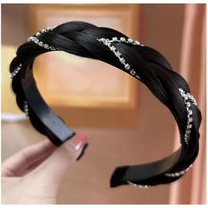 Serre-tête féerique 2025, nouveau style, perruque bandeau, pince à cheveux antidérapante pour femme, strass torsadés, accessoire de coiffure haut de gamme - Product Image 4
