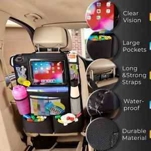 New Foldable Waterproof Car Back Seat Organizer With Touch Screen