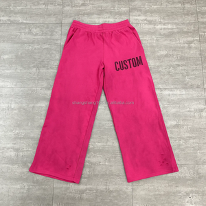 <span class=keywords><strong>Pantaloni</strong></span> da jogging personalizzati <span class=keywords><strong>con</strong></span> serigrafia DTG pesanti larghi <span class=keywords><strong>pantaloni</strong></span> della tuta sporchi lavati <span class=keywords><strong>con</strong></span> acido - Product Image 2